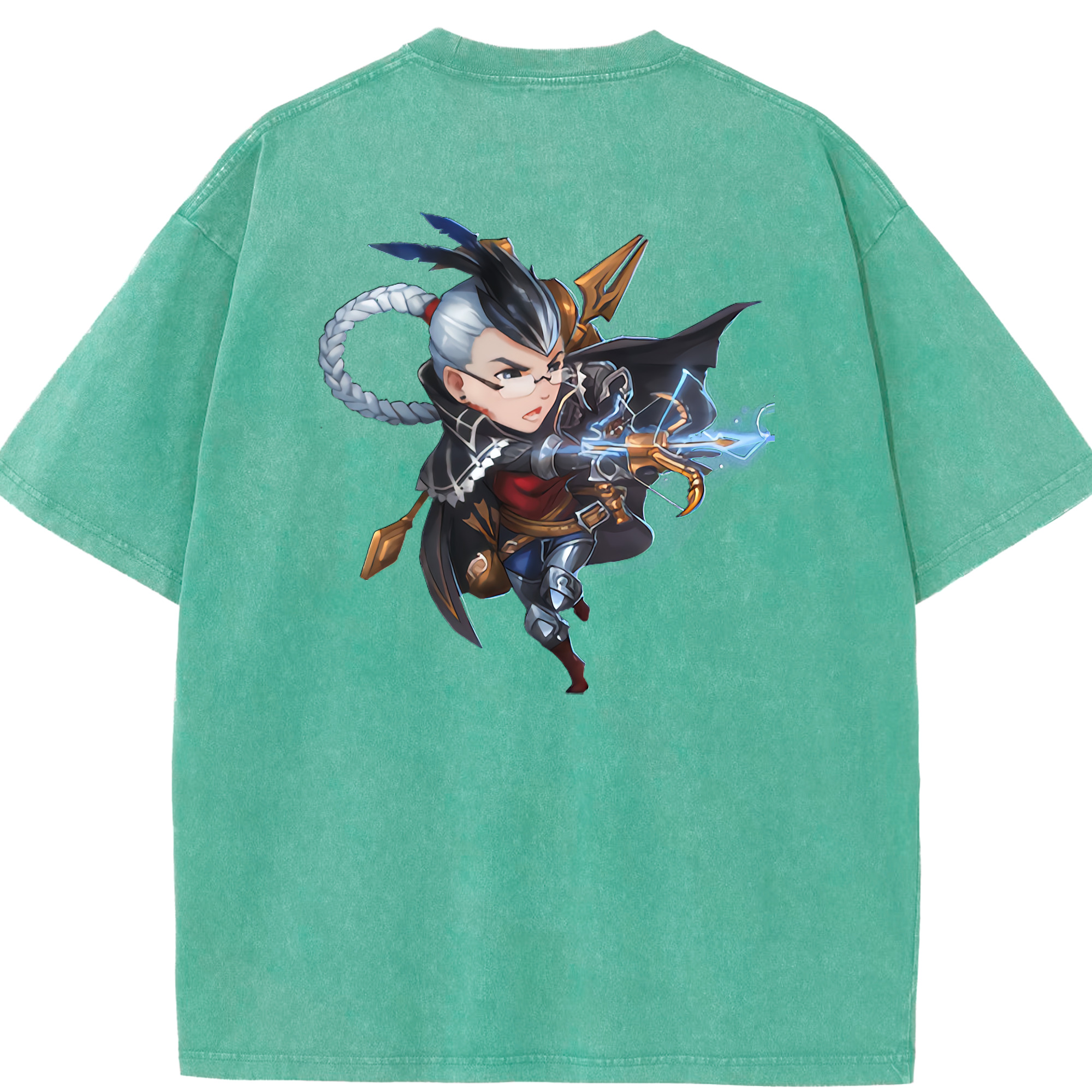 リーグ・オブ・レジェンド League of Legends LOL 綿100% ヴィンテージ風 半袖Tシャツ（背面プリント）